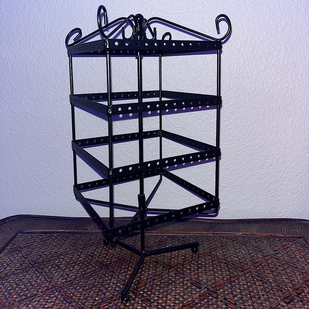 Black earring stand